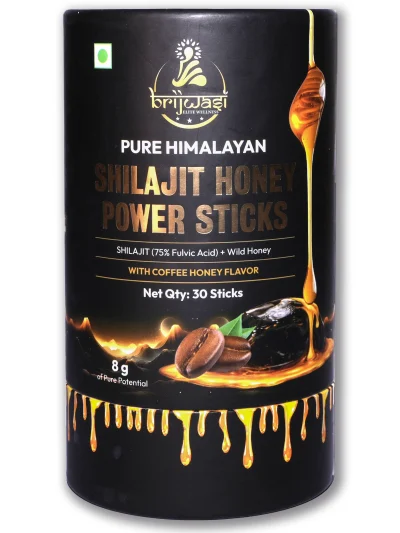 Pure Himalayan Shilajit Honey Power Sticks (Coffee Honey Flavour) - 30 Sticks