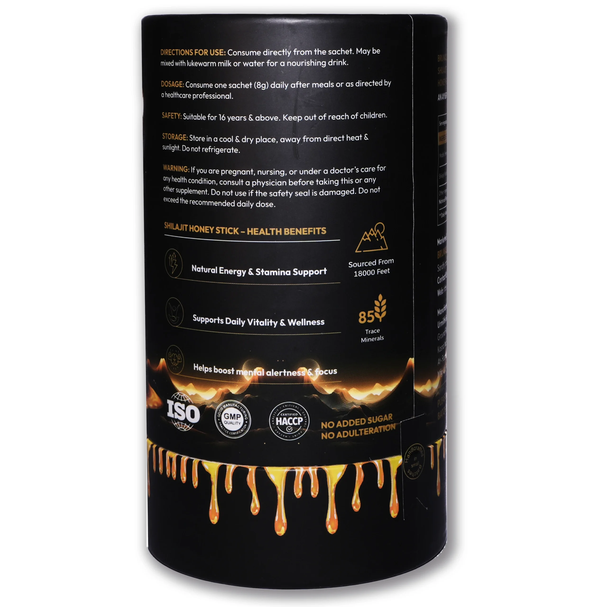 Pure Himalayan Shilajit Honey Power Sticks (Coffee Honey Flavour) - 30 Sticks - Image 2