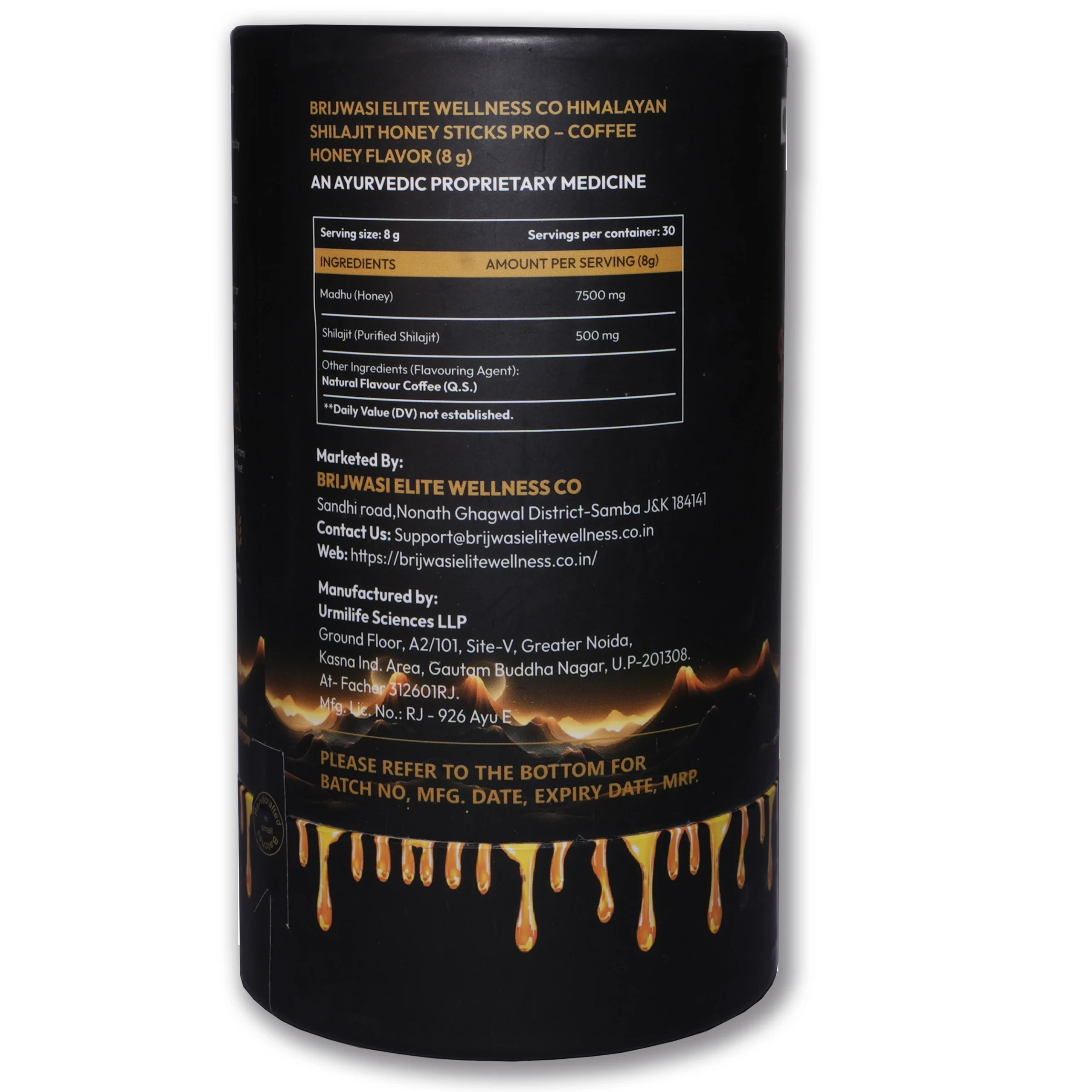 Pure Himalayan Shilajit Honey Power Sticks (Coffee Honey Flavour) - 30 Sticks - Image 3